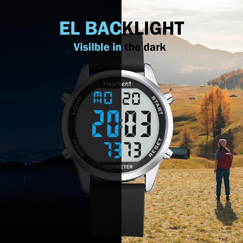 Pedometer Watch for Walking for Senior Non Bluetooth No App