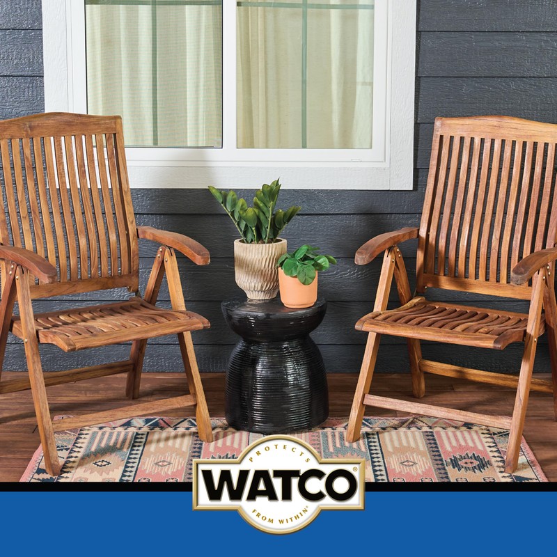 Watco Teak Oil Wood Finish, Gallon, Clear, 2 Pack