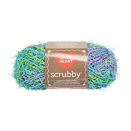 Red Heart Scrubby Yarn – Polyester Specialty Yarn – Capri