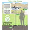 4-Hooks Shepherds Hooks for Outdoor, 92" Heavy Duty Bird Feeder