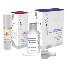 Pack Crema Facial Q10 + Colágeno Y Serum Celulas Madre