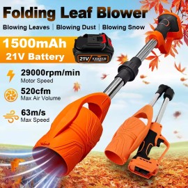 Unbranded Upgraded Leaf Blower, Electric Cordless Leaf Blower with 2 Batteries and Charger