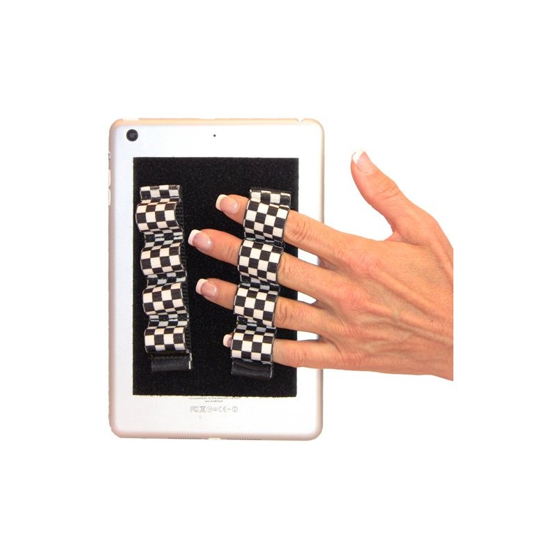 LAZY-HANDS 4-Loop Grips (x2 Grips) for e-Readers - XL (Black