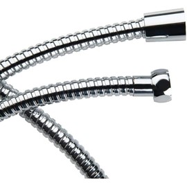 Shower Hose Stainless Steel Leak-Proof and Anti-Kink High Pressure Resistance Easy DIY Replacement Universal Fit Chrome (1.25 Meter)