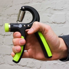 Fitness Mad Hand Grip Exerciser 10-30 kg, Adjustable Grip, Stainless Steel Spring for Forearms, Wrists & Fingers, Ideal for Injury & Muscle Building