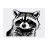 'Raccoon Front View' Temporary Tattoo - Water Resistant, Skin-Safe, Non-Toxic