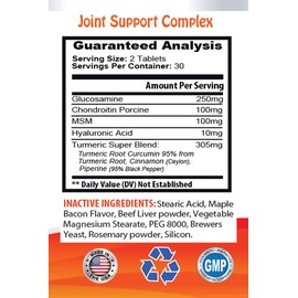 Dog Joint Rescue - Pets Joint Support with Turmeric and MSM - Dogs and Cats - Premium Complex - Dog Hip and Joint Supplement Turmeric - 2 Bottles (120 Tablets)