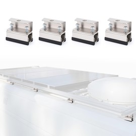 WODHMIEY RV Solar Panel Bracket 4 Set, Stainless Steel Roof Rack Mount Kits with 8 Washers, Compatible with RAM Promaster, Ducato, Van Roof Mount Brackets (A (2.8*1.1*2.3in))