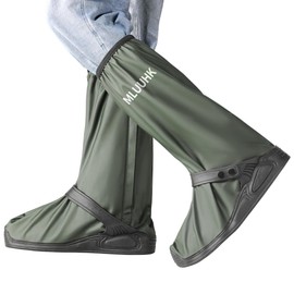 Rain Shoe Covers, Reusable Waterproof Rain Cover for Shoes, Non-Slip PVC Snow Boot Covers for Men and Women (Green, XL)