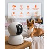 TMEZON Indoor Security Camera 2K,Pan/Tilt Wi-Fi Pet Camera with Vicohome