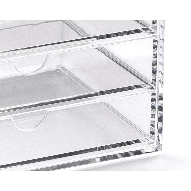 Osco Clear Acrylic Container with 3 Drawers, clear m