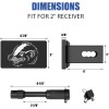 KFTROCKS Hitch Receiver Cover 2 inch Metal, Honey Badger Design,