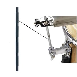 TUOREN Straight Rod Percussion Cowbell Mount Rod for Drum Set Percussion Cowbell Mounting 3/8" Rods (Black)