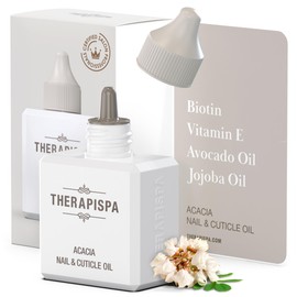 THERAPISPA Nail & Cuticle Oil with Avocado, Jojoba, Biotin & Vitamin E – Promotes Nail Growth, Strengthens & Repairs Dry, Brittle Nails & Cuticles (Acacia, 2.0 fl oz)