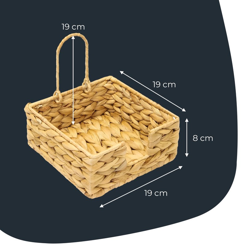HMF Napkin Holder Braided Made of Water Hyacinth, Napkin Stand