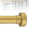 Spring Tension Shower Curtain Rod,18-49",Heavy Duty,No Drill,Gold