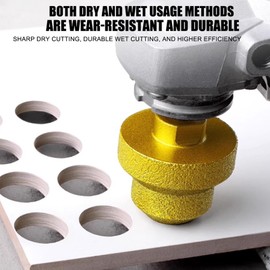 Diamond Particles Tapered Hole Opener Tapered Diamond Hole Opener M10 Shank 20 35 50mm Dry Wet Cone Drill Bit Hole Opener for Concrete Tile Marble Granite Quartzite, #611