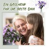 Faccito Vase Geschenk für Oma Blumenvase mit Gravur Glück ist