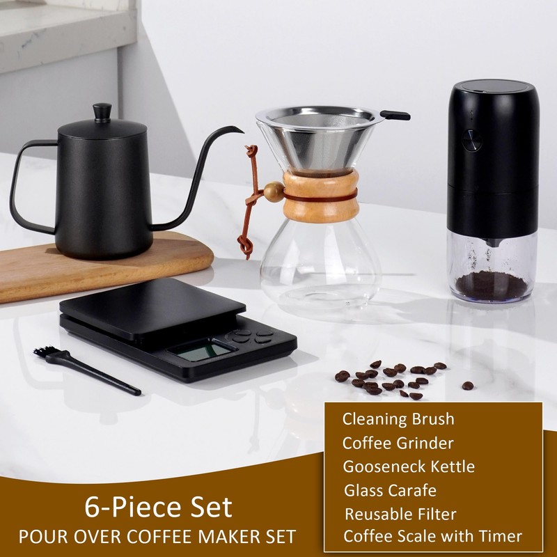 Pour Over Coffee Dripper Set, Hand Drip Coffee Maker Set,
