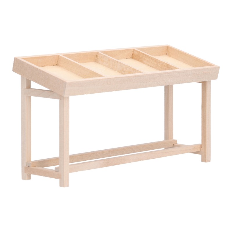 Doll House Shelf Display Racks 1:12 Miniature Wooden Stand Shelf