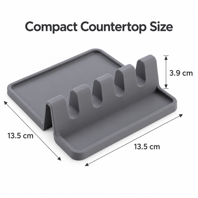 Silicone Spoon Rest for Kitchen Countertops – Non-Slip Utensil Holder