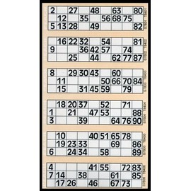 Thomas & Anca Club Supplies Ltd 600 Bingo Tickets - Pad of Peach 6 to View Flyers