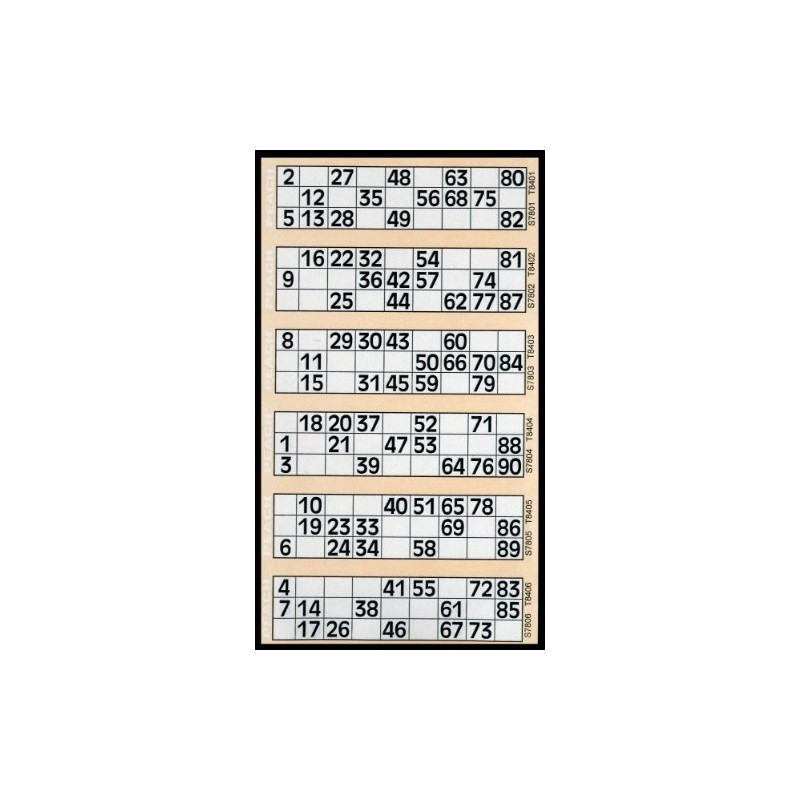 Thomas & Anca Club Supplies Ltd 600 Bingo Tickets -
