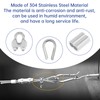 60 Pcs 5/32" M4 Cable Clamps Assortment Kit Wire Clamps