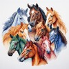 51buyoutgo Horse 11ct Cross Stitch Kits, 11 CT Funny Pre