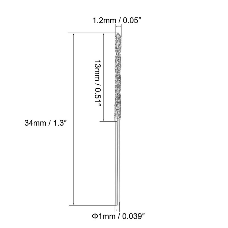 sourcing map Spiral Drill Bits High-Speed Steel HSS 1.2 mm