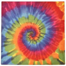Colortone Tie Dye Bandanas, 22" x 22", Reactive Rainbow, One Size