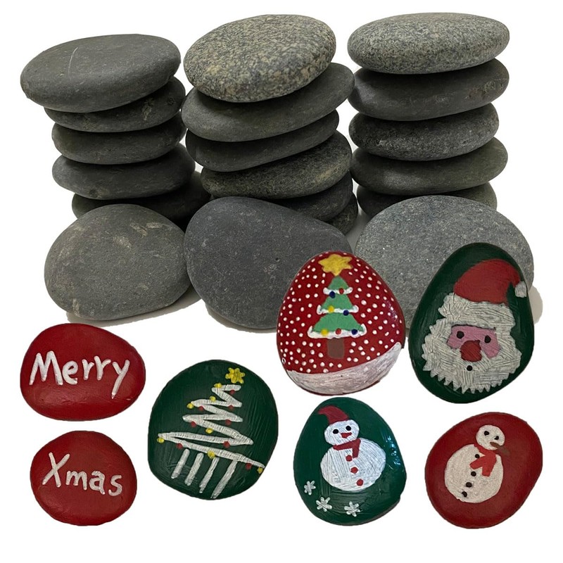 juexiyarticle Smooth Flat Stones for Painting,Natural River Stones Rocks Painting