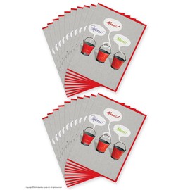 Brainbox Candy - Thank You Cards - 20 Card Bundle Pack - Multipack of Cards to Say Thanks - Same Design - For Him Her Women Men - Supply Bulk Buy