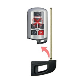 1x New Replacement Prox Key Fob Uncut Insert Blade Compatible with & Fit for 2011-2020 Toyota Sienna - MPN HYQ14ADR-07