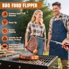 Stainless Steel Meat Hook Flipper, Handmade BBQ Turner Hooks, BBQF