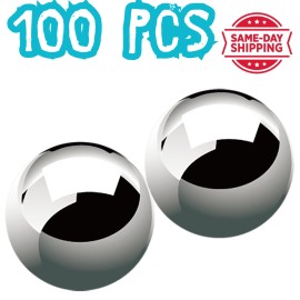 BGR GLOBAL BEARING 100 Pcs 3/8'' Slingshot Ammo Ball Precision Steel Bearing Balls 0.375" Caliber