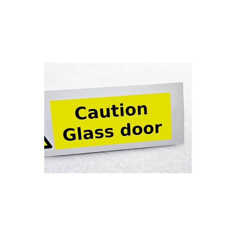 Caution Glass Door Warning Sticker Waterproof Outdoor Vinyl Sticker 150