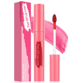 Ursoulney Lip Stain Peel Off - Long Wear Tattoo Lip Liner, Waterproof & Transfer-proof Peel Off Lip Stain with Matte Finish, Lip Tint For All Skin Types (Pink, 1 Count(Pack of 1))