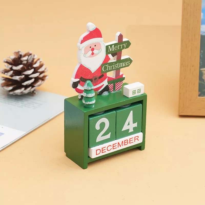 Christmas-Online Calendario Adorno Navideño Madera Escritorio Hogar + Regalo