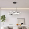 Viruhaka Modern LED Pendant Light Fixture,Black Contemporary Ceiling Hanging Fixture