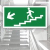pubblimania Stair Emergency Exit, Safety Sign Made of Aluminium, 3