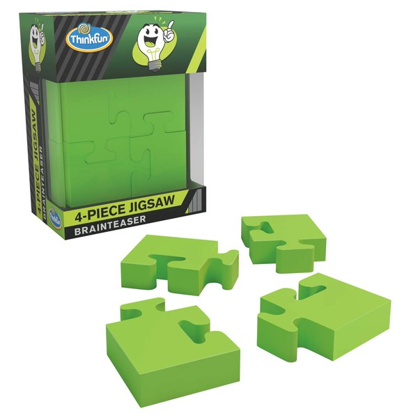 ThinkFun Pocket Brainteasers 4-Piece Jigsaw STEM Toy and Logic Game for Boys and Girls Age 8 and Up - A Tiny brainteaser That’s Lots of Fun!