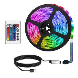 GOIEHIR USB LED Strip, 9.8 ft 24 Button Light Strip, Remote Control for Parties, DIY Interior Decoration