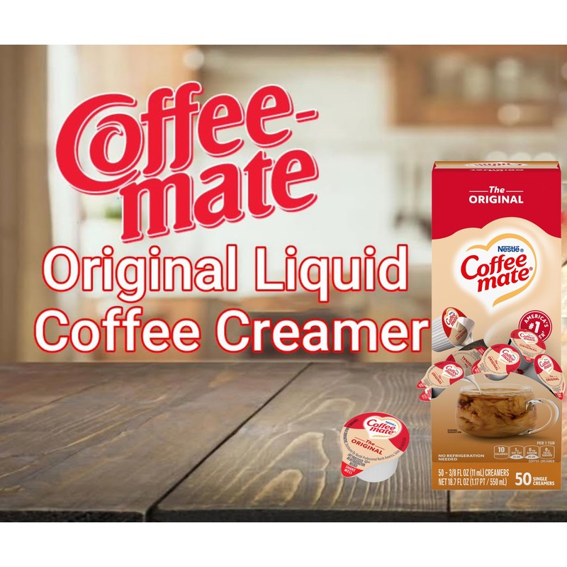 Nestle Coffee mate Liquid Creamer Original 2-pack; 50 Count Each