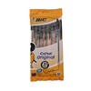 Bic Cristal Original Smudge Free Ballpoint Pens, Ideal for School, Black, Medium Point (1.0mm), Pack of 8
