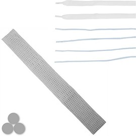 LBS Lacrosse Hard Mesh Complete Stringing Kit (Silver)