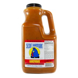 Secret Aardvark Habanero Hot Sauce - Habanero Peppers & Roasted Tomatoes, Medium Spiced Hot Sauce, BBQ Sauce, Non-GMO, Low Sugar, Low Carb, Hot Sauce & Marinade - 64 fl oz 1 Pack