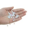 SaktopDeco Bulk White Loose Sequins 6 mm Round Cupped Iridescent