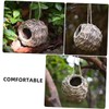 Kisangel 3 Pack Natural Grass Hummingbird Nest House Bird House
