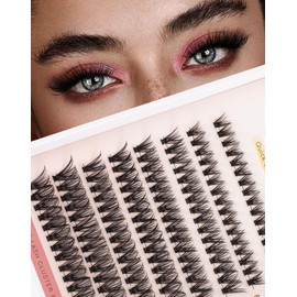 Onlyall Lash Clusters Eyelash Extensions Wispy Eyelash Clusters Cat Eye Cluster Lashes Fluffy Individual Lashes Clusters Natural C Curl Lash Clusters DIY Lash Extension Glam03